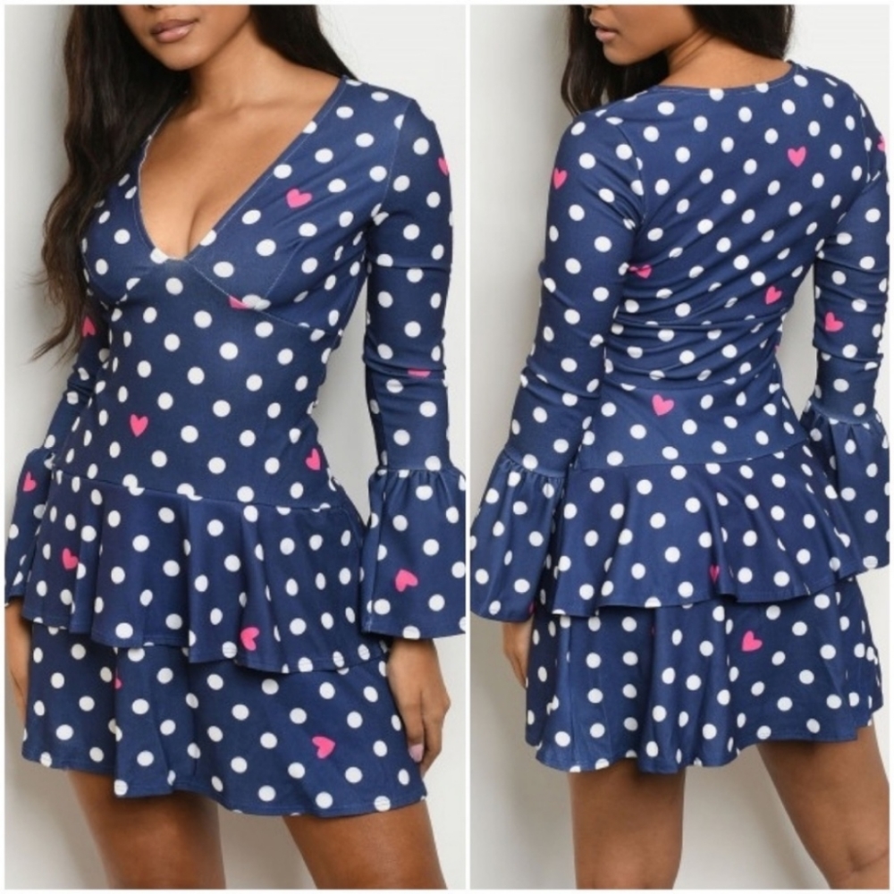 Dots & Heart Pattern Dress